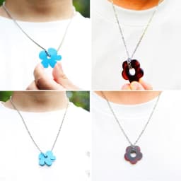 DIY Lovely Floral Pendant Silicone Mold with Hole Jewelry Keychain Necklace Earrings Flower Shape Charms Epoxy Resin Mould