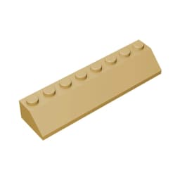 Gobricks GDS-736 ROOF TILE 2X8/45 - 2x8 45 Slope roof tiles compatible with lego 4445 children's DIY Educational Building Blocks