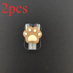 2pcs Cat Paw Shaped Cable Protection Clips, Suitable for Iphone Accessory Data Cables, Type-C Cable Protectors