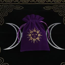 1Pcs 13x18cm Tarot Storage Velvet Bag Drawstring Pocket Board Game Card Embroidery Package Witchcraft Supplies for Altar Tarot