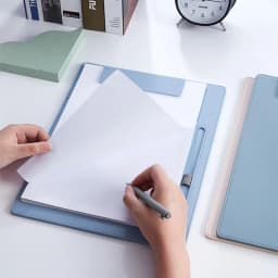 Business Office Custom Logo Clipboard A4 Paper File Pen Slot Engrave Name Teacher Doctor Wholesale Leather Luxury Writting Board
