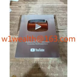 custom YouTube award Gold customized name YouTube play button award plaque