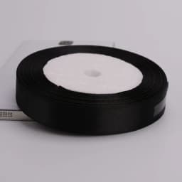 Black Single Face Satin Ribbon 6-10-12-15-20-25-40-50mm Gift Packaging Tape Christmas Halloween Birthday Party Decoration