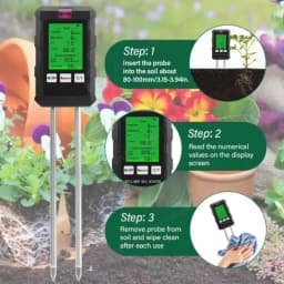 6‑in‑1 Multifunctional Soil Tester PH Moisture Fertility Temperature Detector For Garden Potted Plant Soil Analysis