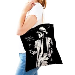 Michael Jackson Lady Shopping Bags Double Print Super Star Women Shopper Tote Bag Lightweight Album Girl Shop Satchel