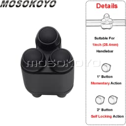 3&4 Buttons Motorcycle Switch 22mm 25mm Handle Controller Switches M-Unit Lights Starter Horn Universal 7/8" 1" Handlebar Switch