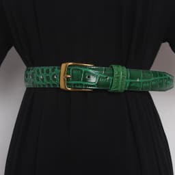 Luxury Alligator Pattern Cow leather Green Waist Belts For Women 2022 Designer Women Casual Jeans Strap Belt Cowhide Waistbands