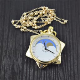 Necklace Pocket Watch, Creative Hexagonal Star Hanging Quartz Watch, Sailor Moon Crystal Star Pocket Watch