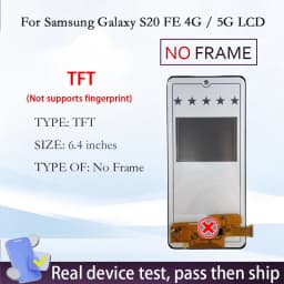 New S20 AMOLED LCD For Samsung Galaxy S20 FE 4G 5G Touch Digitizer Display Assembly Replacement Repair Spare Phone Screen Parts