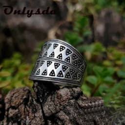 Stainless Steel Viking Simple Ring vintage Hammer retro punk Classic Ring Male finger Love Jewelry for man Gift Wholesale OSR514