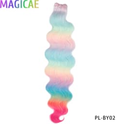 Magicae 30Inch 200g/Pc Chocolate Ombre Brown Orange Blond P27/613 Bio Body Wave Grey High Temperature Synthetic Hair Extension