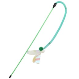 Cat Toy Butterfly Cats Stick Elastic Net Cat Toys Interactive Bite Resistant Wool Ball Toys for Cats Tease Kitten Toy with Bell