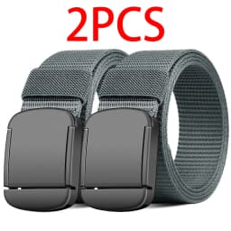 2PC Military Automatic Buckle Nylon Belt Outdoor Hunting Multifunctional Tactical Canvas Belt High Quality Men And Women Belt