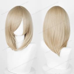 Anime 40cm Medium Basic Synthetic Bang Blond Cosplay Wig Black White Red Pink Green Brown Gold Blue Women Heat Resistant Hair