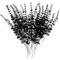 15pcs Artificial Eucalyptus Stems Gold Faux Eucalyptus Branch Wedding Bouquet DIY Decor Home Party Table Christmas Decorations