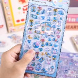 1 pc/4 pcs Cartoon 3D Drop Relief Stickers Mini Rabbit Sea Animals Cats Scrapbooking Diy Journal Cute School Stationery Stickers