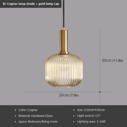 Glass Pendant Lights E27 Smoke Gray For Kitchen Restaurant Dining Table Living Room Bar Front Home Decor Hanging Lights