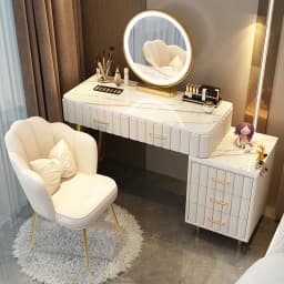 Women Pink Dressing Table Makeup Chair Modern Bedside Cosmetics Dressing Table Bedroom Cabinet Vestidores Postmodern Furniture