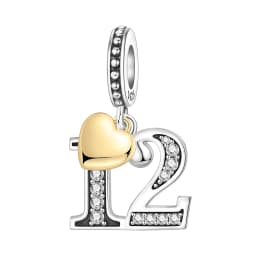 Original 15th 16 18 20 21 Anniversary Birthday Wedding S925 Sterling Silver Bead Pendant Fit Bracelet Necklace DIY Jewelry Gifts