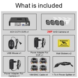 Smar Security Camera System 4CH 5M-N HD DVR Kit CCTV 4PCS 5MP AHD Camera Outdoor Home Security System Video Surveillance Set