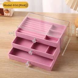 Elegant Multi-Layer Anti-Oxidation Jewelry Storage Box for Earrings Studs Necklaces High End Precise Handmade Accessories Box