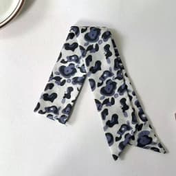 New leopard print silk scarf hair tie decorative for Women, Kawaii Aesthetic Hairband Style, Daily Office Party Holiday Gift