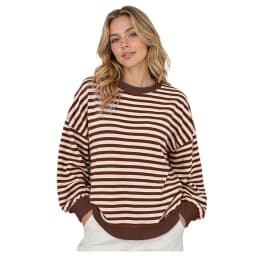 Women's Open Back Sweater Long Sleeve Crew Neck Color Block Casual Hollow Out Knit Pullover Top Junior Sweatshirts Plain