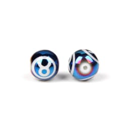 12 Zodiac Beads Charms Matte Black Onyx Constellation Beads Cylinder Pendant For DIY Making Jewelry Findings Bracelets Neckalces