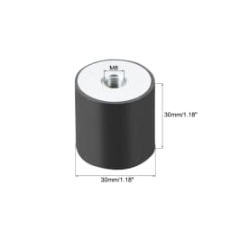 M4/5/6/8/10 Female Thread Rubber Shock Absorber Anti Vibration Pad Rubber-Metal Silentblock Type DD Rubber Mount Flat Base Block