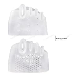 1 Pair Women's Silicone Gel Metatarsal Pads Five-Hole Honeycomb Forefoot Cushions Toe Separator Hallux Valgus Foot Care