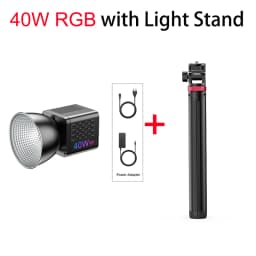 Ulanzi L024 40W RGB Fill Light Video Light COB Light Bi-color 0-359° RGB Mini Bowens Mount Fill Light from BR