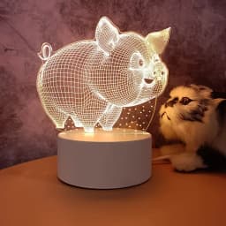 3D Lamp Acrylic LED Night Lights Bear Dinosaur Child Night Light Led for Bedroom Decoration Christmas Decor Wedding Party Favors