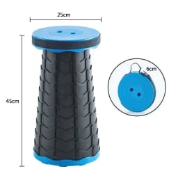 Hot Portable Folding Telescopic Stool Lightweight Plastic Subway Queuing Chair and Outdoor Camping Fishing with Carry Bag