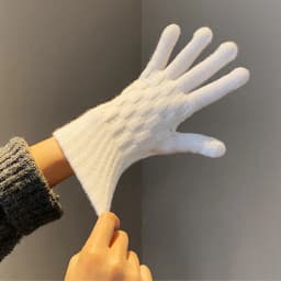 Women's Warm Gloves Winter Touch Screen Plus Fleece Gloves Cold Warm Wool Knitted Gloves Outdoor Coodproof Skiing Snow Mittens