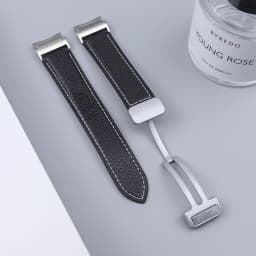No Gaps Leather Strap for Samsuang Galaxy Watch 6 5 4 40MM 44mm Magnetic Buckle Band Galaxy Watch 6 4 classic 43 47mm 42 46MM