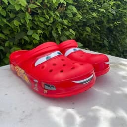 Lightning McQueen Pixar Red Slippers Outdoor Beach Anti Slip Sandals Closed Finger Picking Shoes Disney Home Casual Slipper Gift