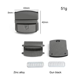 5/10/20PCS Metal Rectangle Press Push Lock For Handbags Bag Briefcase Spring Lock Snap Decorative Clasps Repair Kit Accessories