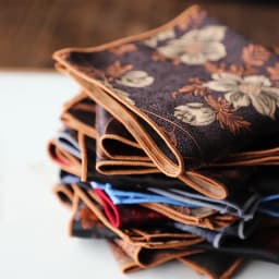 24CM Men's Flower Pocket Square Towel Polyester Jacquard Formal Handkerchief Brown Color Hanky Neckwear Shirt Accessories Cravat