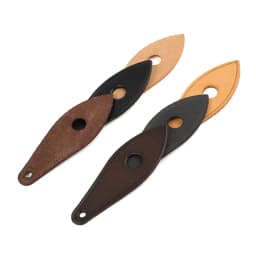 2pcs Leather Leaf Zip Puller Bag Replacement Zipper Head for DIY Luggage Handbags Purse Backpacks Clothes Accessories