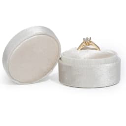 Single Velvet Ring Box Cute Oval Shaped Display Jewelry Box For Wedding Ceremony Ring Box Packaging Gift Packaging Accessories