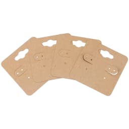 50pcs 5x5cm Paperboard Stud Earrings Cards Display Earrings Hooks Holders Organizers Hang Tag For Diy Jewelry Packaging Making