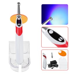 1s/5s Dental Curing Light Lamp for Resin Cure Wireless LED Blue light 1800-2500mw Rechargeable