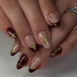 24Pcs Y2k Almond Acrylic Nails Full Cover 3D Diamond Black Nail Art Sweet Cool French Wearable Fake Nail Manicure Tips for Girls
