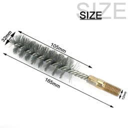 18-75mm Threaded Wire Brush Metal Handle Stainless Steel Brush Chimney Cleaning Brush for Pipe Cleaning Polishing M12 Thread