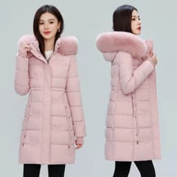 Women's Winter Parka Coat Hooded Korean Version Lady Down Cotton Jacket Warm Temperament Ladies Cotton Padded Outerwear