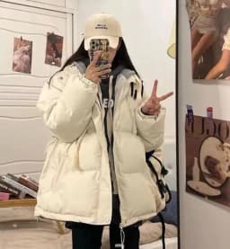 New Winter Thick Warm Fake Two Pieces Down Cotton Jacket Woman Parkas Overcoat Autumn Female Korean Loose Puffer Outerwear Black