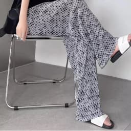Summer Thin High Waist Wide Leg Ice Silk Skirt Pants Women's Stylish Dyed Korean Style Casual Pants Nine Points High Waist