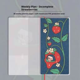 Kinbor Original Undated Weekly Planner, Illustrated Hardcover Journal with Two Pages Per Week, Portable To-Do List Notebook Slim