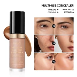 Long-lasting Coverage Concealer Matte Foundation Multi-Use Cream Oil Free Highlight and Retouch Face Makeup Products for Women