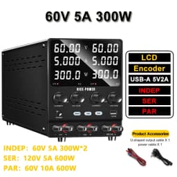 Dual-Channel 30V 10A 300W DC Power Supply 3-modes PAR SER INDEP Switching Power Supply Series Parallel Output Source Repai